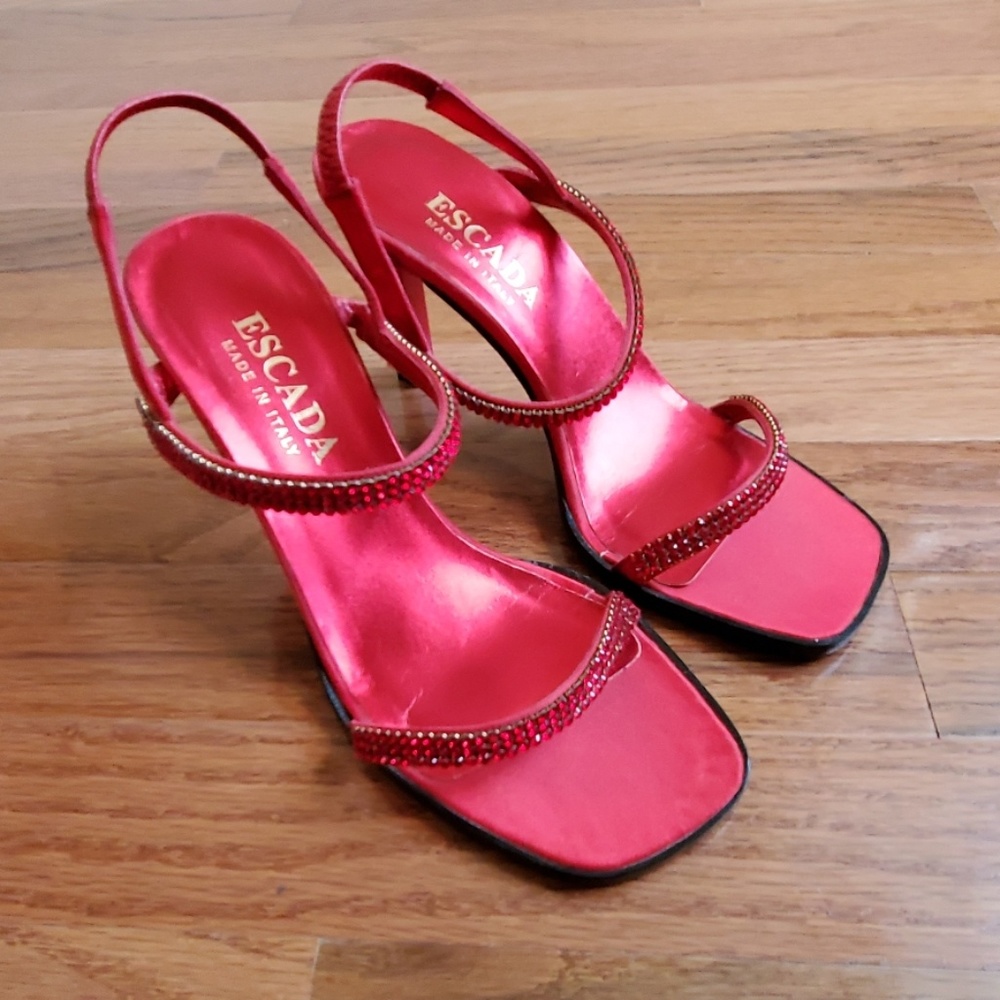 ESCADA Beaded Cocktail Sandals